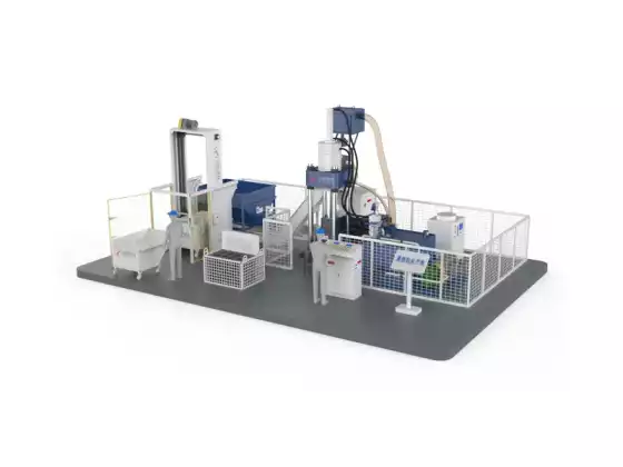 Brikettiermaschine für Gusseisenspäne